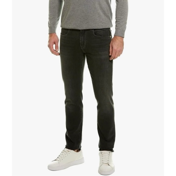 Hudson Men's Blake Slim Straight Jeans in Dark Gray Grayson Wash Size 32 - Picture 1 of 10